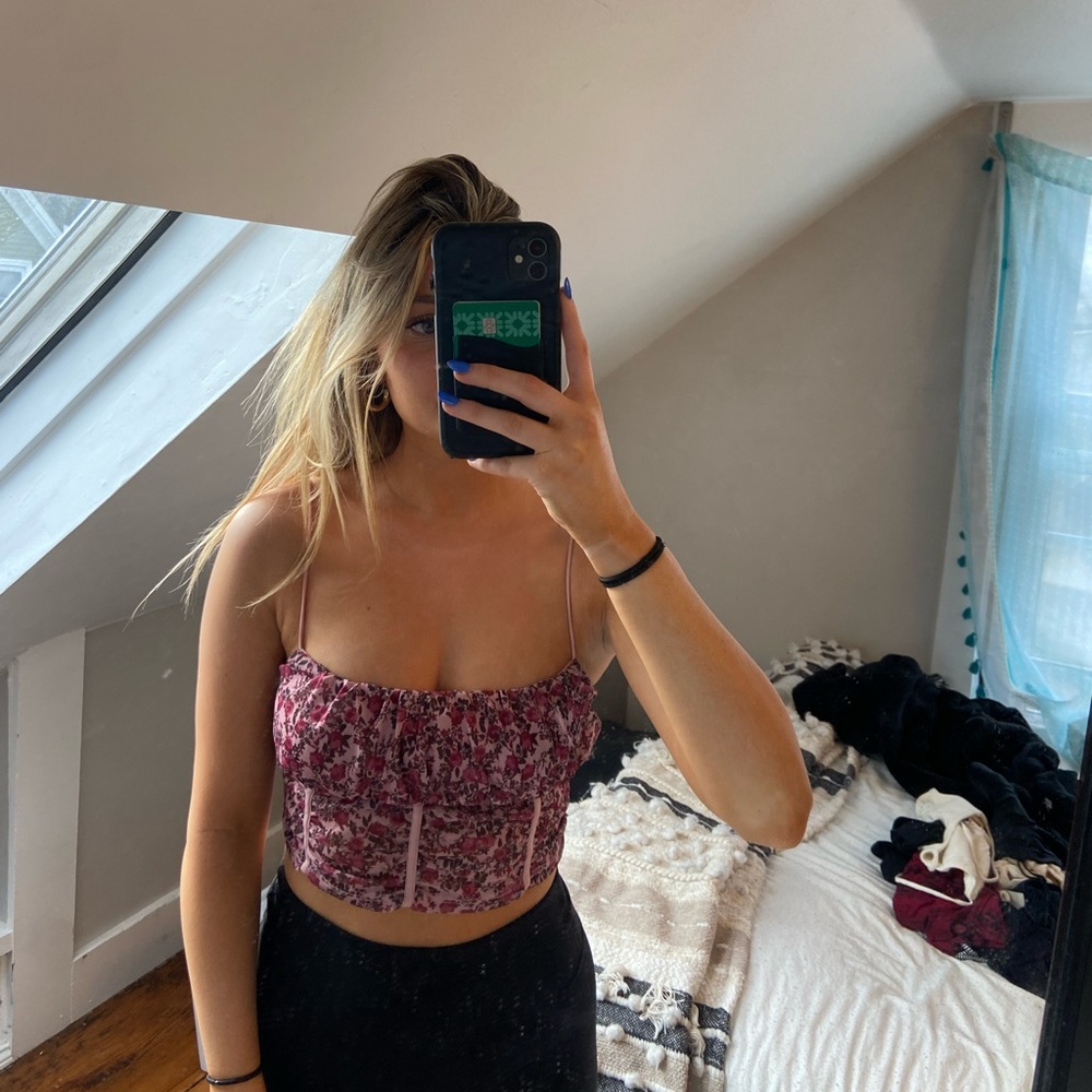 Garage pink floral top